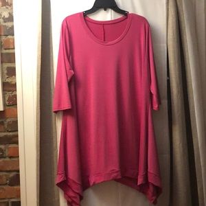 Hot Pink Boutique Style Shirt Plus Size